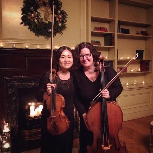 Violinist and Cellist at Stotesbury Mansion